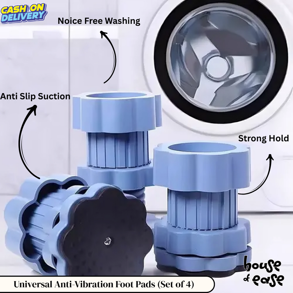 Washing Machine Universal Anti-Vibration Foot Pads (Set of 4)⭐️⭐️⭐️⭐️⭐️4.8/5 (1600+ REVIEWS)`