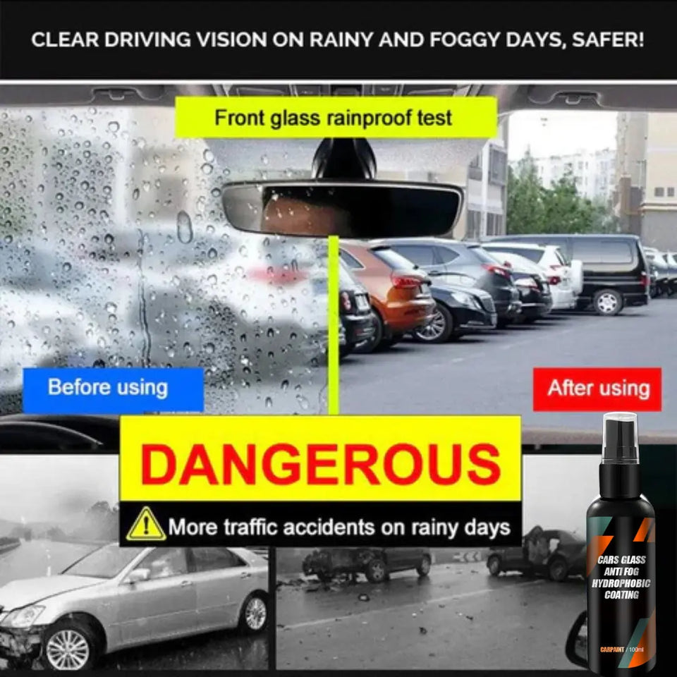 Car Glass Anti- Fog Hydrophobic Coating 100ML  🔥 Buy 1 Get 1 Free 🔥⭐️⭐️⭐️⭐️⭐️4.8/5 (1600+ REVIEWS)`