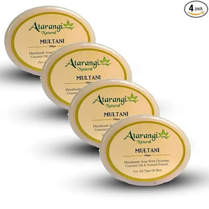 Multani Mitti Handmade Soap With Multani Mitti For Remove Pimple Marks (Pack Of 4)