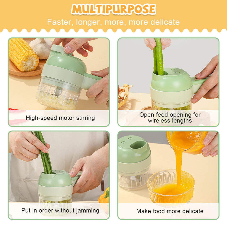 Delphi's Space ™ 4 in 1 Portable Electric Vegetable Cutter Set